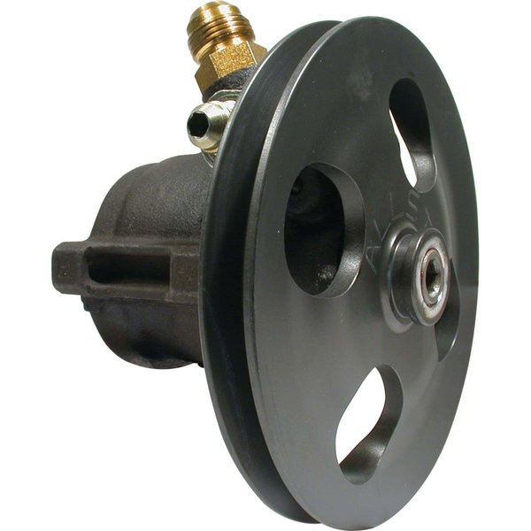 Allstar Power Steering Pump with Pulley Steel; Clear Anodized ALL48250